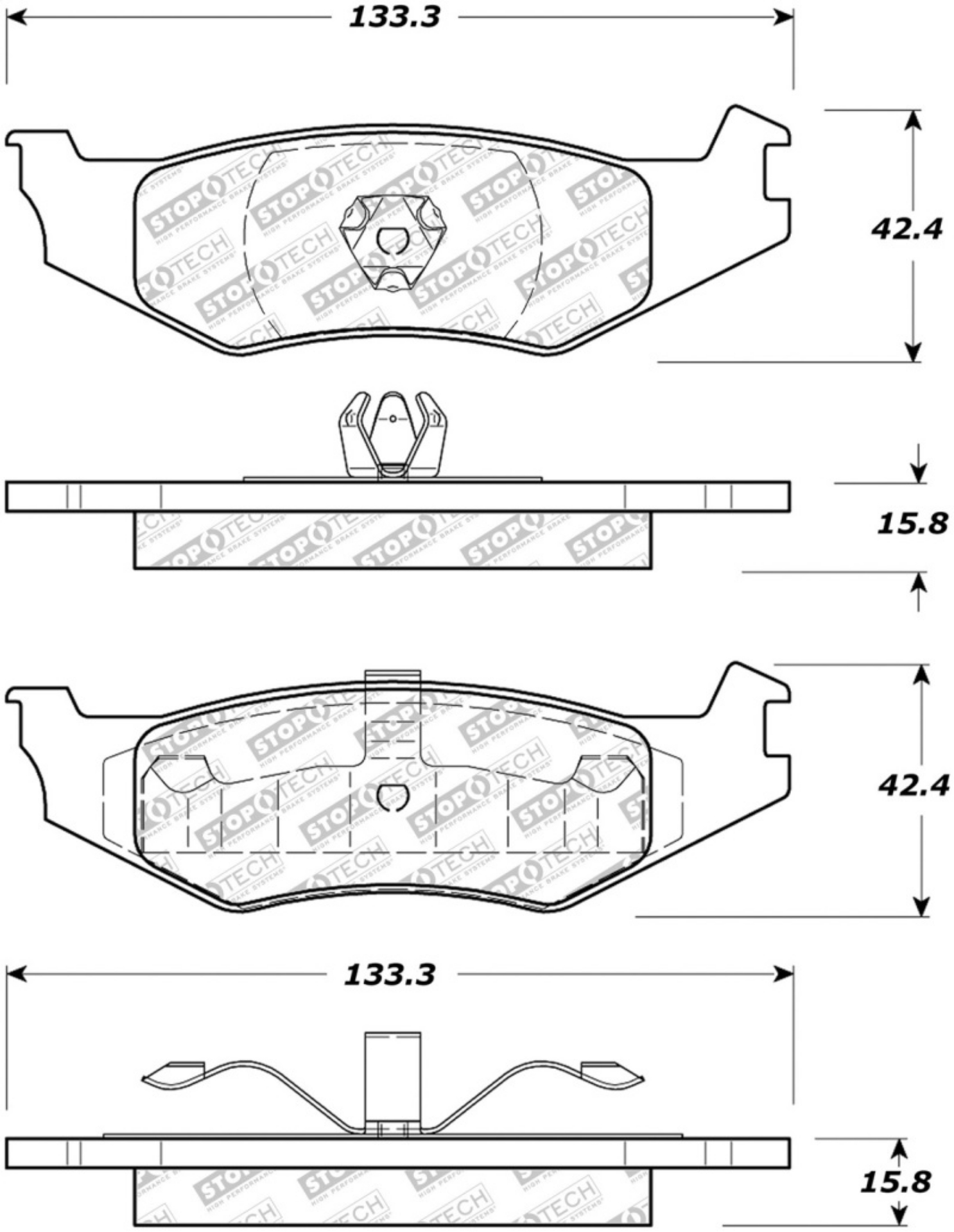 Picture of StopTech Street Select Brake Pads - Rear
