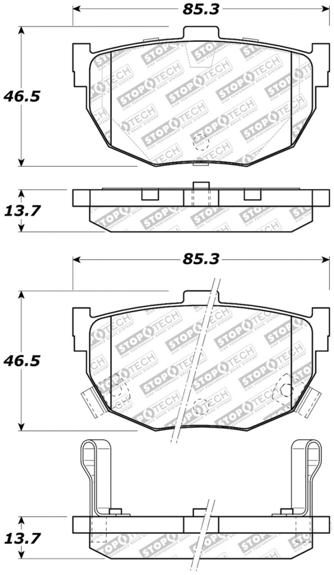 Picture of StopTech Street Select Brake Pads - Rear