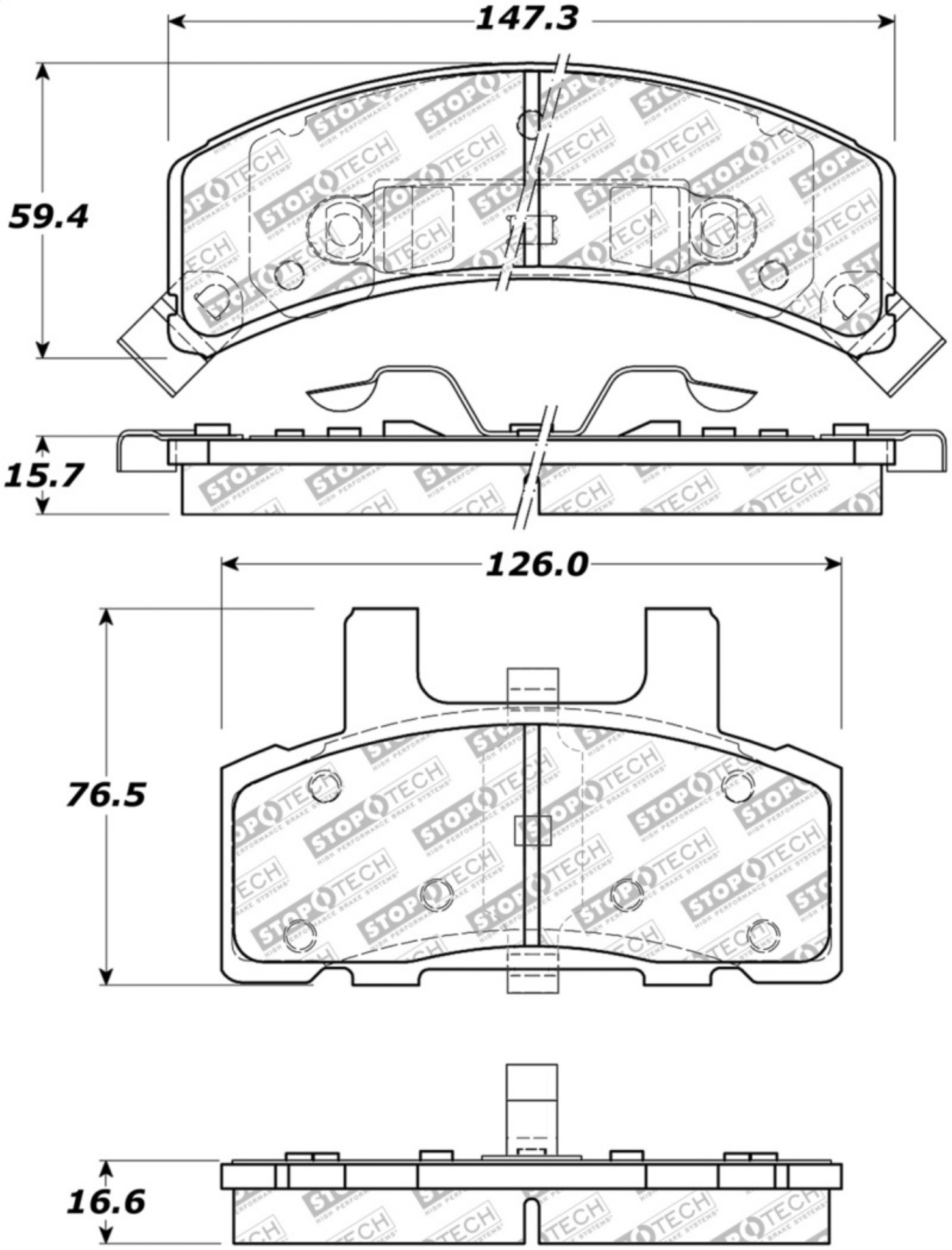Picture of StopTech Street Select Brake Pads - Rear