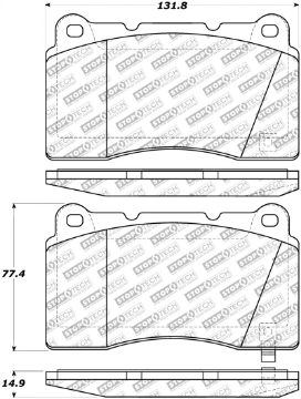 Picture of StopTech 08-15 Mitsubishi Evo X Street Select Front Brake Pads