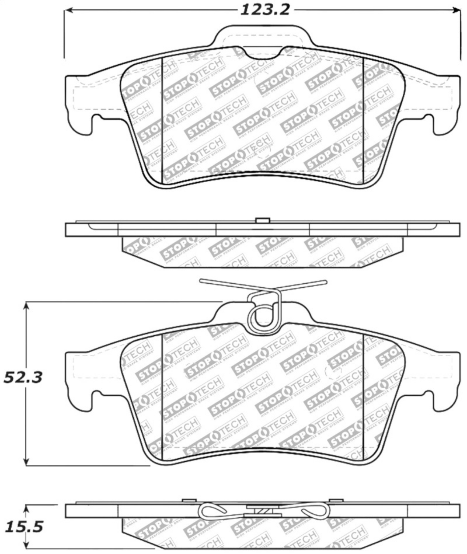 Picture of StopTech Street Select Brake Pads - Rear
