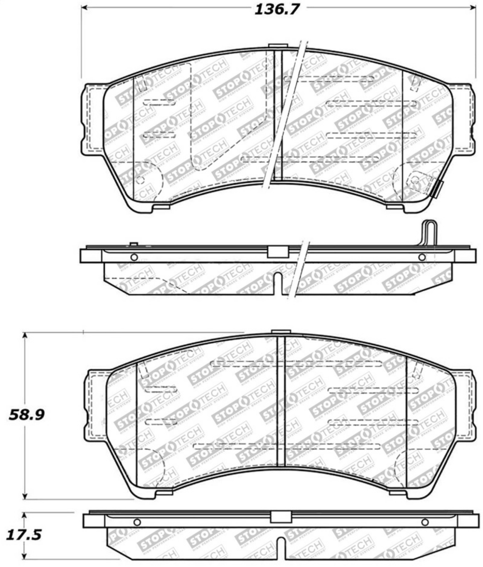 Picture of StopTech Street Select Brake Pads - Rear