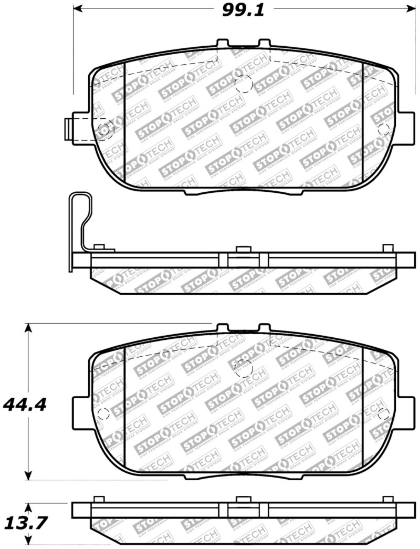 Picture of StopTech Street Select Brake Pads - Rear