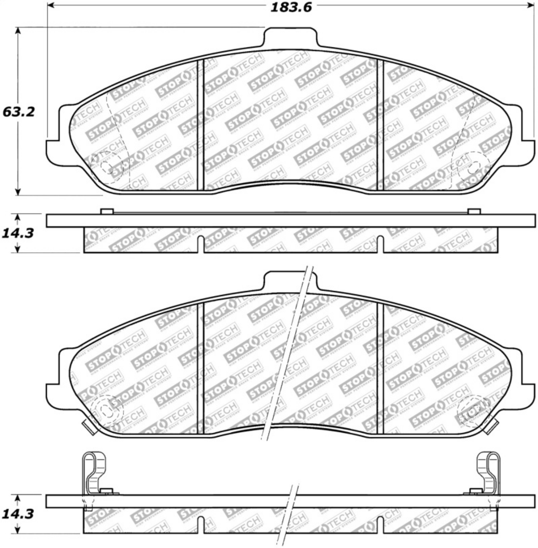 Picture of StopTech Street Select Brake Pads - Rear
