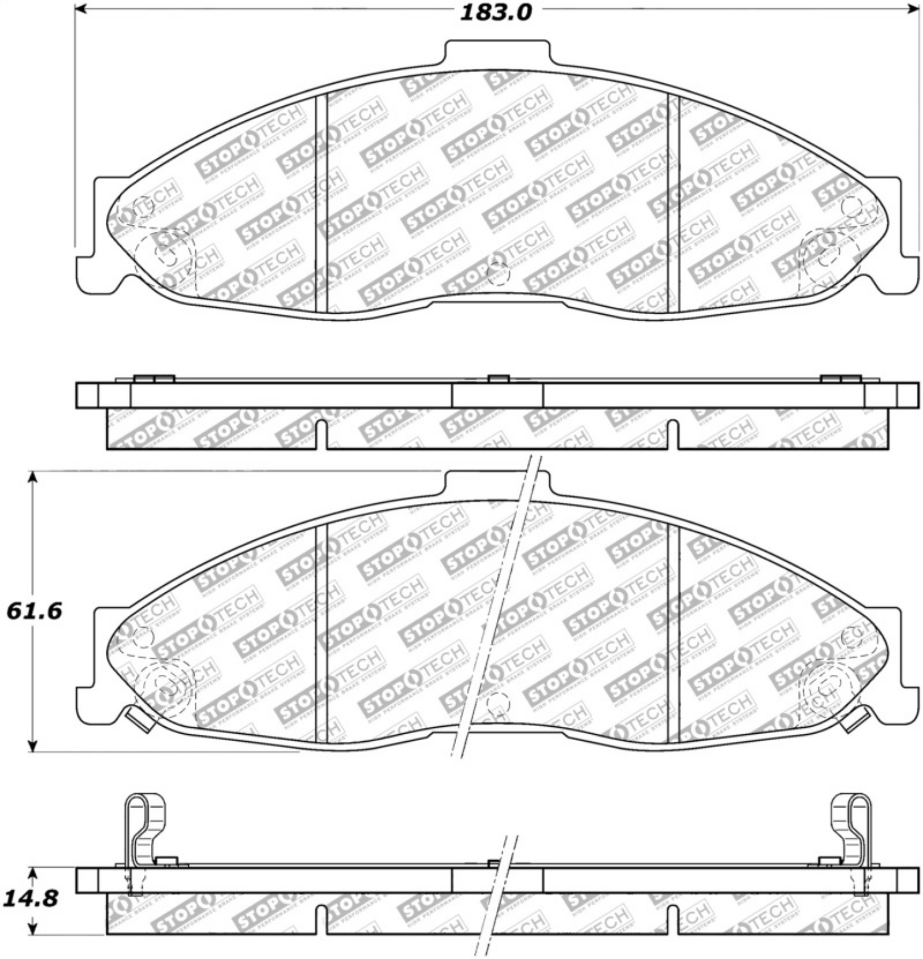 Picture of StopTech Street Select Brake Pads - Rear