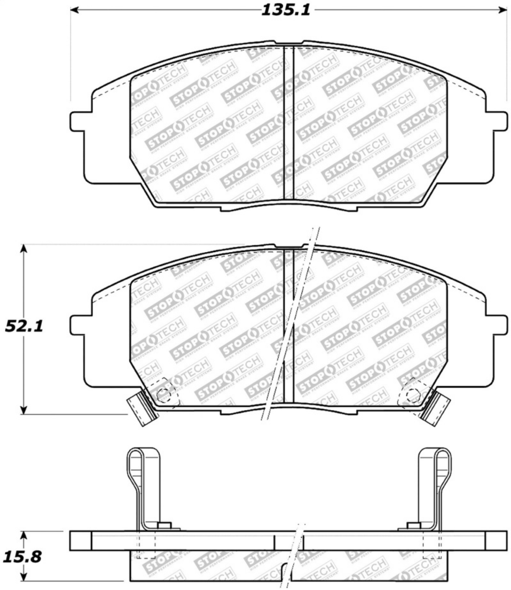 Picture of StopTech Street Select Brake Pads - Front