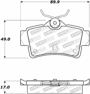 Picture of StopTech Street Select Brake Pads - Rear