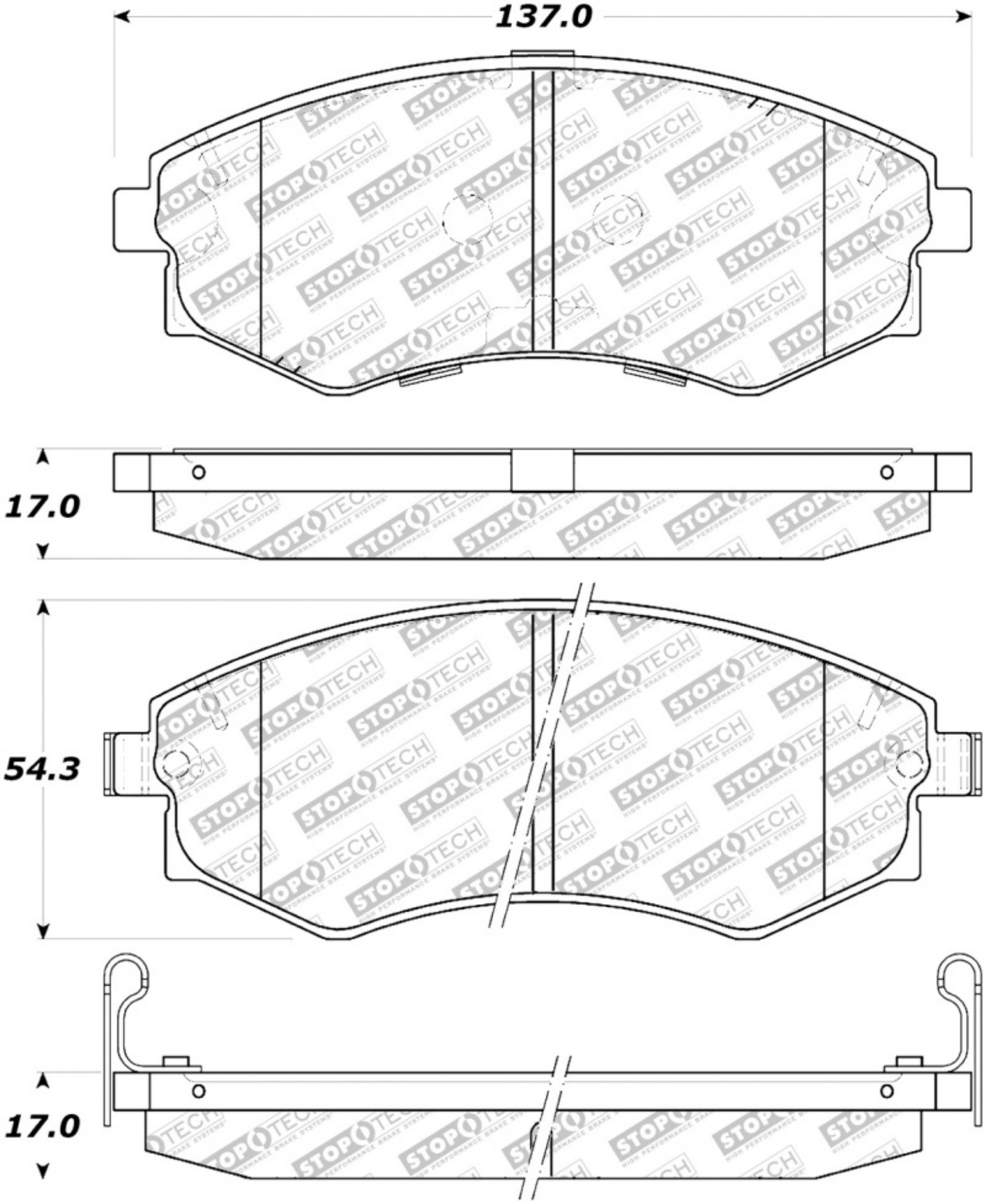 Picture of StopTech Street Select Brake Pads - Rear
