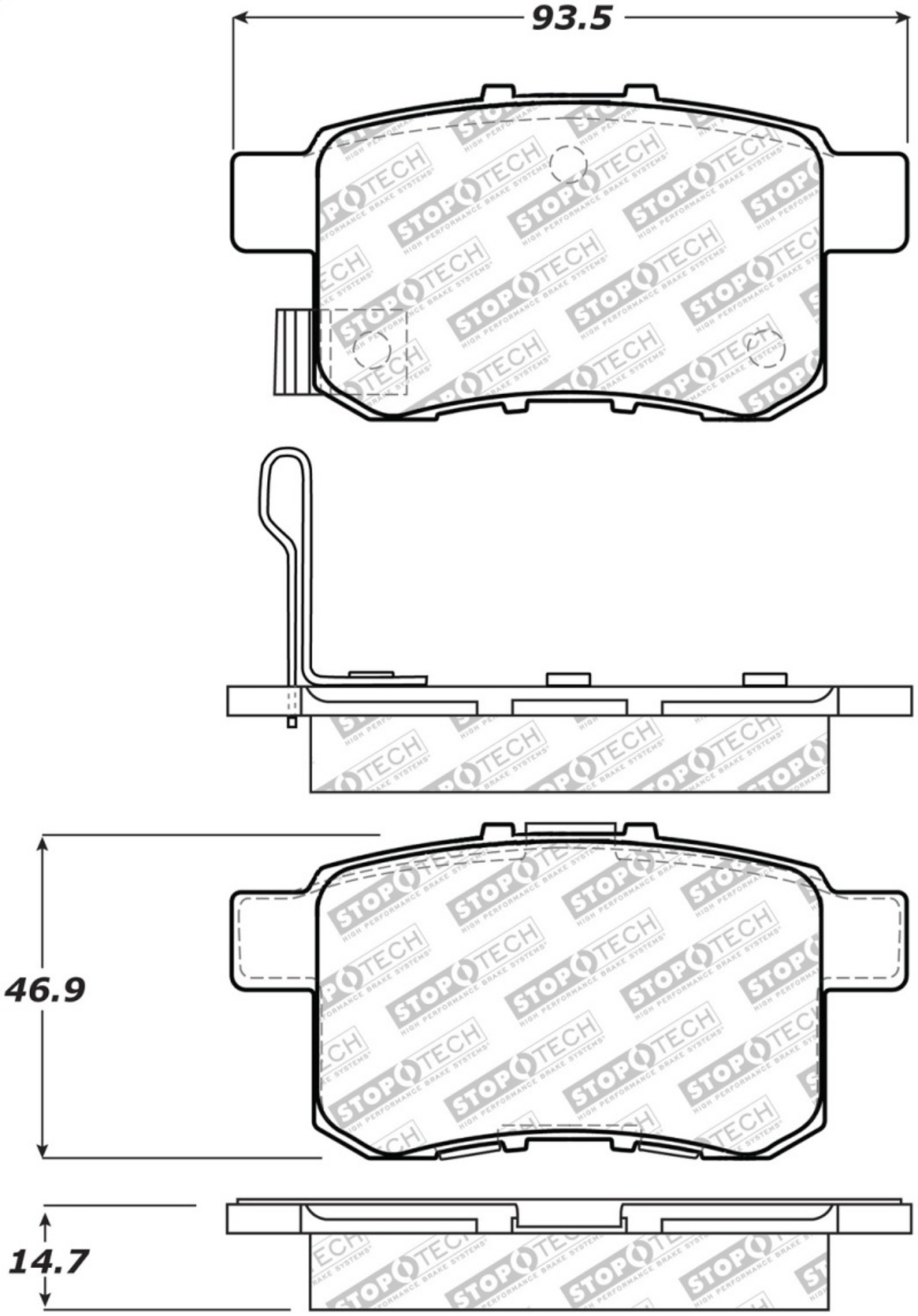 Picture of StopTech Street Select Brake Pads - Rear