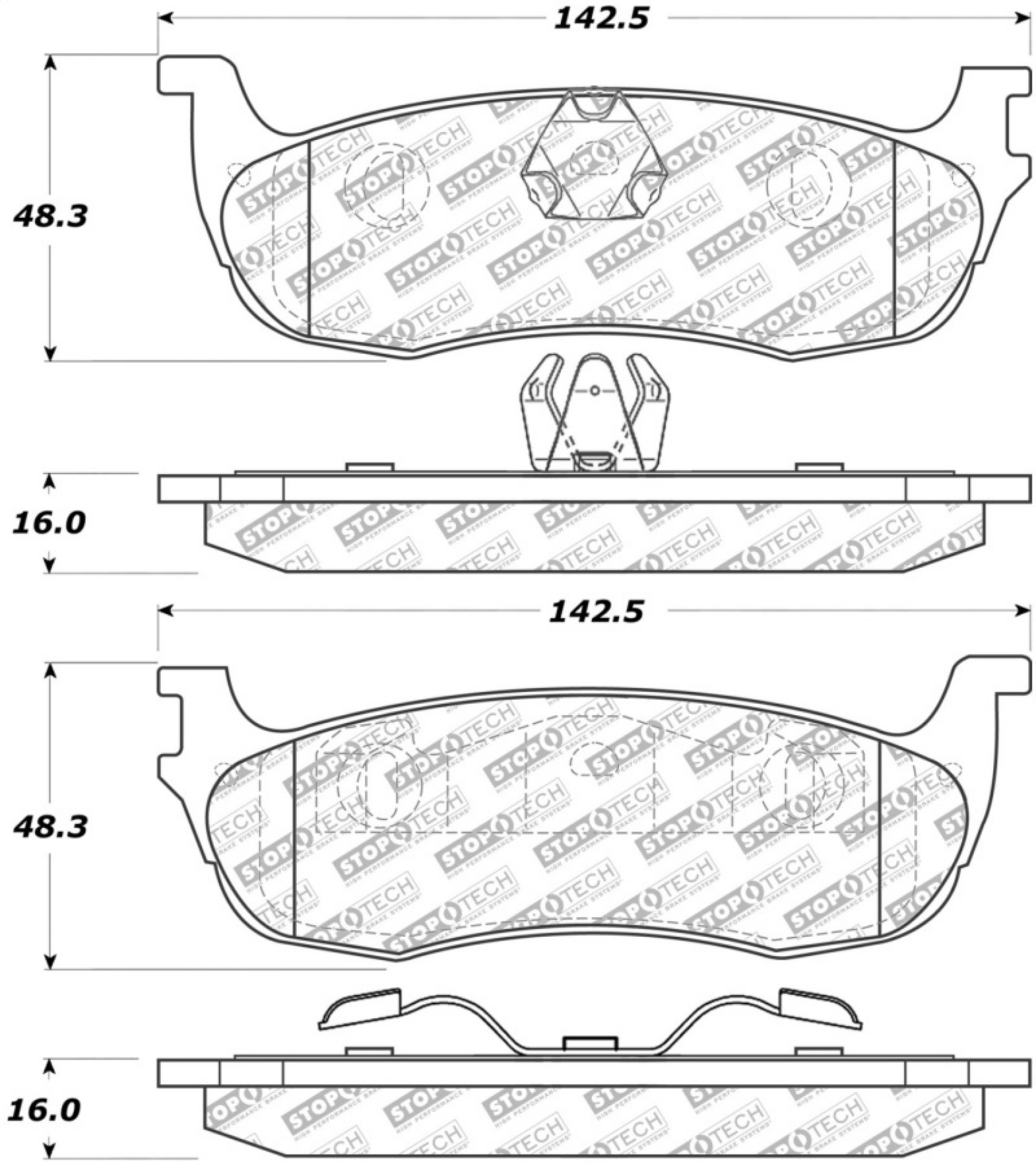Picture of StopTech Street Select Brake Pads - Rear