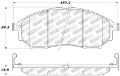 Picture of StopTech Performance 06-08 350Z w- Std Brakes - 06-08 Infiniti G35 Front Brake Pads