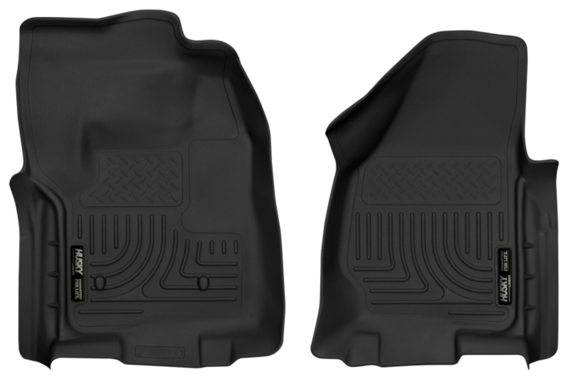 Picture of Husky Liners 12-16 Ford F-250-F-350 Standard Cab w-o Trans Case Shifter XAC Black Front Floor Liners