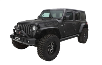 Picture of Bushwacker 2018+ Jeep Wrangler JL Unlimited Flat Style Flares 4pc - Black
