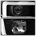 Picture of Spyder 08-10 Ford F-250 Projector Headlights V2 - Light Bar DRL LED - Black PRO-YD-FS08V2-LB-BK