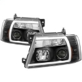 Picture of Spyder 04-08 Ford F-150 Projector Headlights - Light Bar DRL - Black PRO-YD-FF15004V2-LB-BK