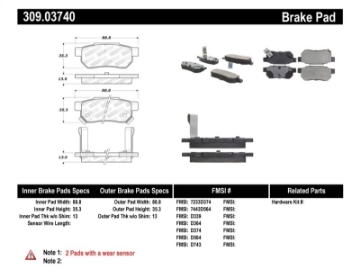 Picture of StopTech Performance 90-01 Integra exc- Type R-90-93 Civic EX Coupe w rear disc & abs-99-00 Civic