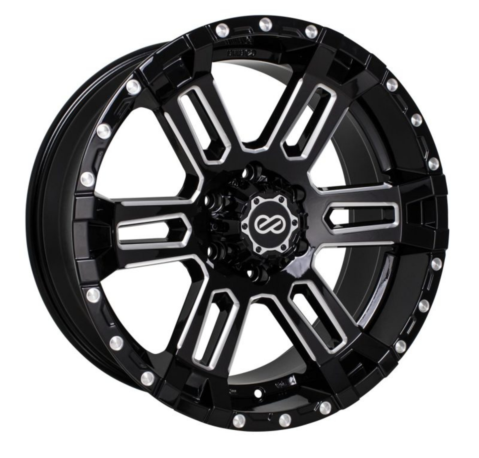 Picture of Enkei Commander 17x8 20mm Offset 5x127 Bolt Pattern 71-6 Bore Black Machined Wheel