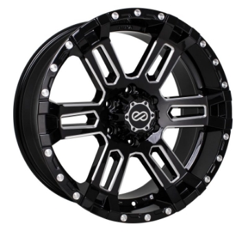 Picture of Enkei Commander 17x8 20mm Offset 5x127 Bolt Pattern 71-6 Bore Black Machined Wheel