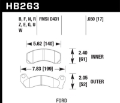 Picture of Hawk 87-93 Ford Mustang GT Track DTC-70 Front Brake Pads