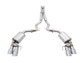 Picture of AWE Tuning 2018+ Ford Mustang GT S550 Cat-back Exhaust - Touring Edition Quad Chrome Silver Tips