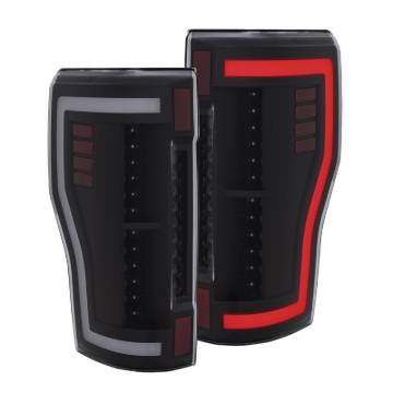 Picture of ANZO 2017+ Ford F-250 LED Taillights - Black-Clear