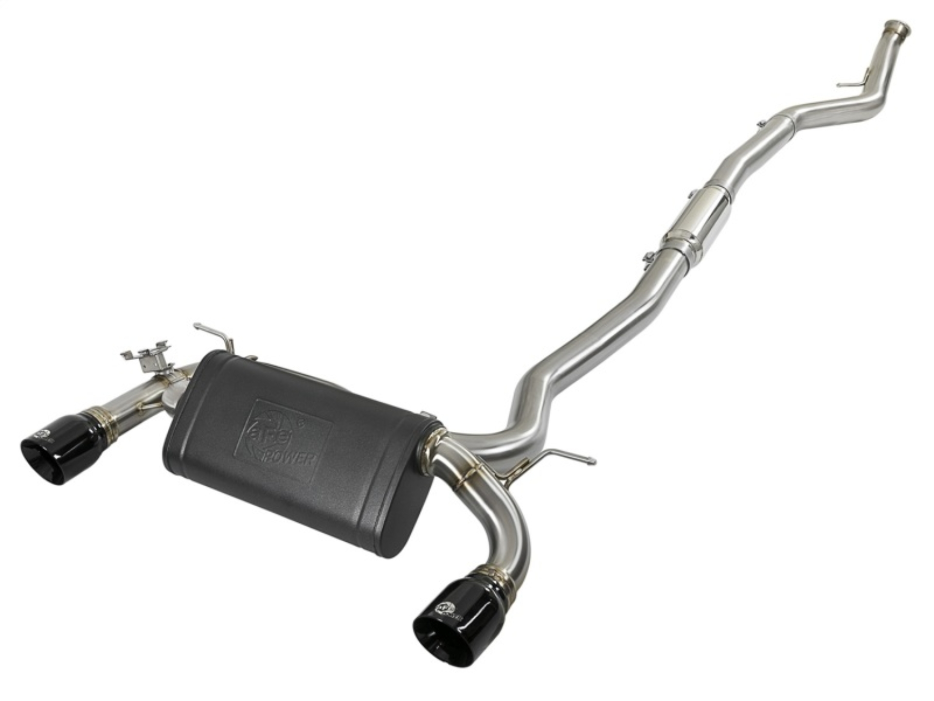 Picture of aFe MACH Force-Xp 3in 304 SS Cat-Back Exhaust w- Black Tips 12-15 BMW 335i F30 L6 3-0L t N55