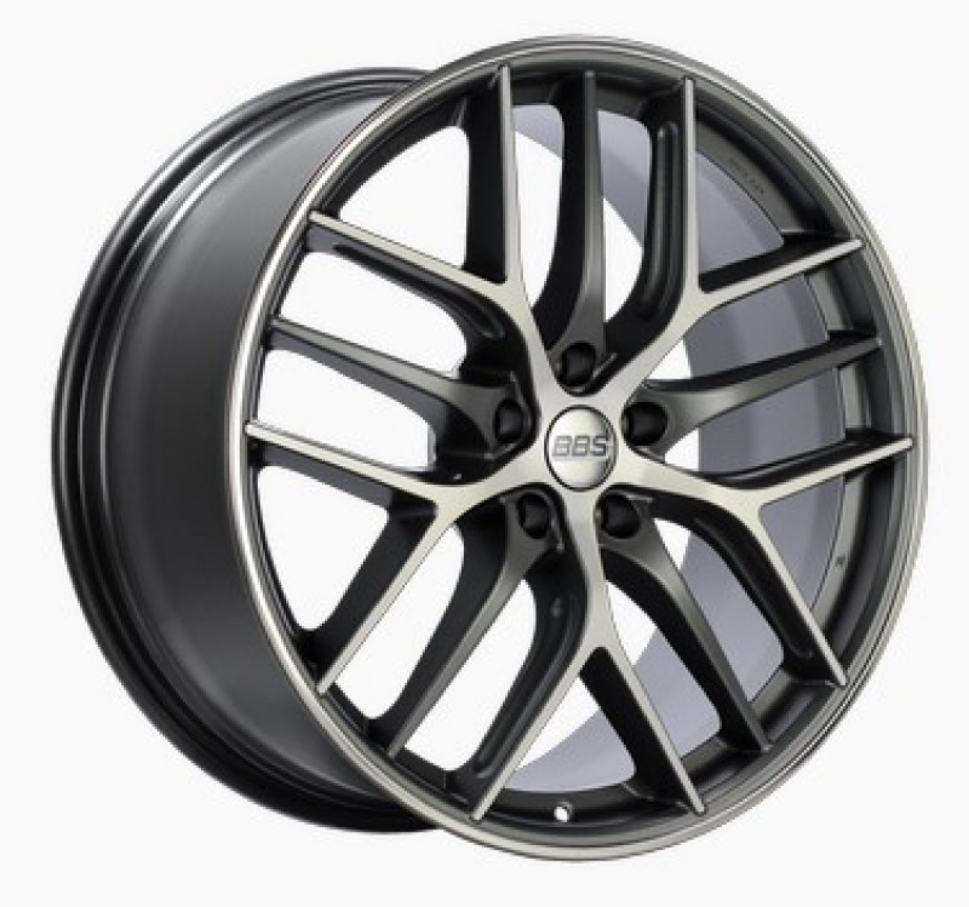 Picture of BBS CC-R 20x10-5 5x114-3 ET25 Satin Graphite Diamond Cut Polished Rim Protector Wheel -82mm PFS Req