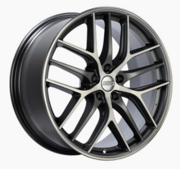 Picture of BBS CC-R 19x9 5x112 ET42 Satin Graphite Diamond Cut Polished Rim Protector Wheel -82mm PFS Required