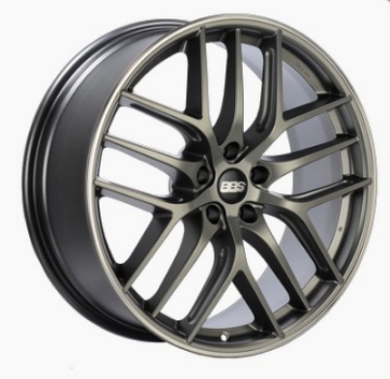 Picture of BBS CC-R 19x9-5 5x112 ET46 Satin Platinum Polished Rim Protector Wheel -82mm PFS-Clip Required