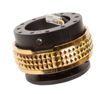 Picture of NRG Quick Release Kit - Pyramid Edition - Black Body - Chrome Gold Pyramid Ring