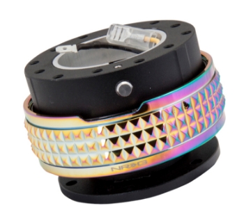 Picture of NRG Quick Release Kit - Pyramid Edition - Black Body - Neochrome Pyramid Ring