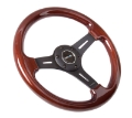 Picture of NRG Classic Wood Grain Steering Wheel 330mm Wood Grain w-Matte Black 3-Spoke Center