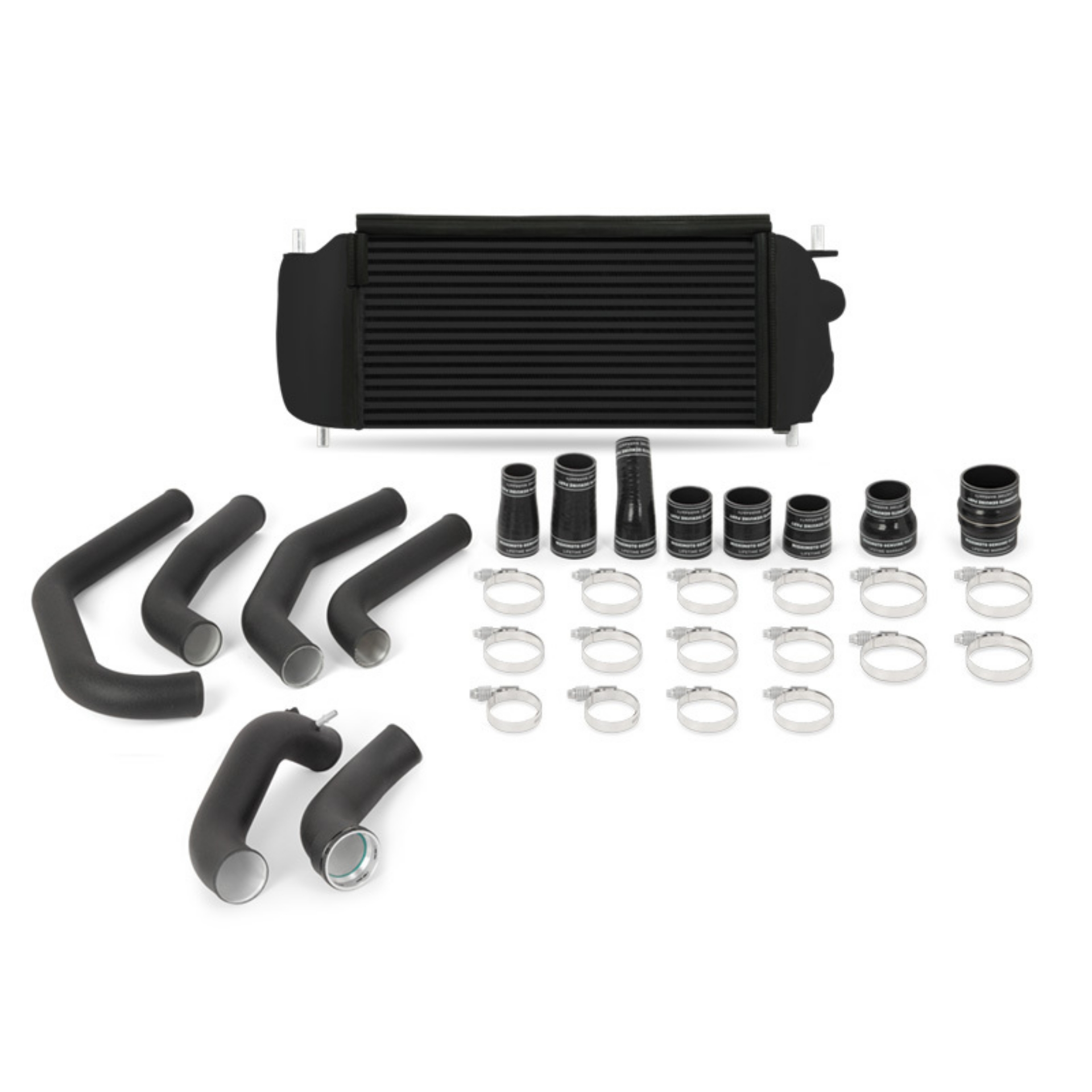 Picture of Mishimoto 15-17 Ford F-150 2-7L EcoBoost Black Performance Intercooler Kit w- Black Pipes
