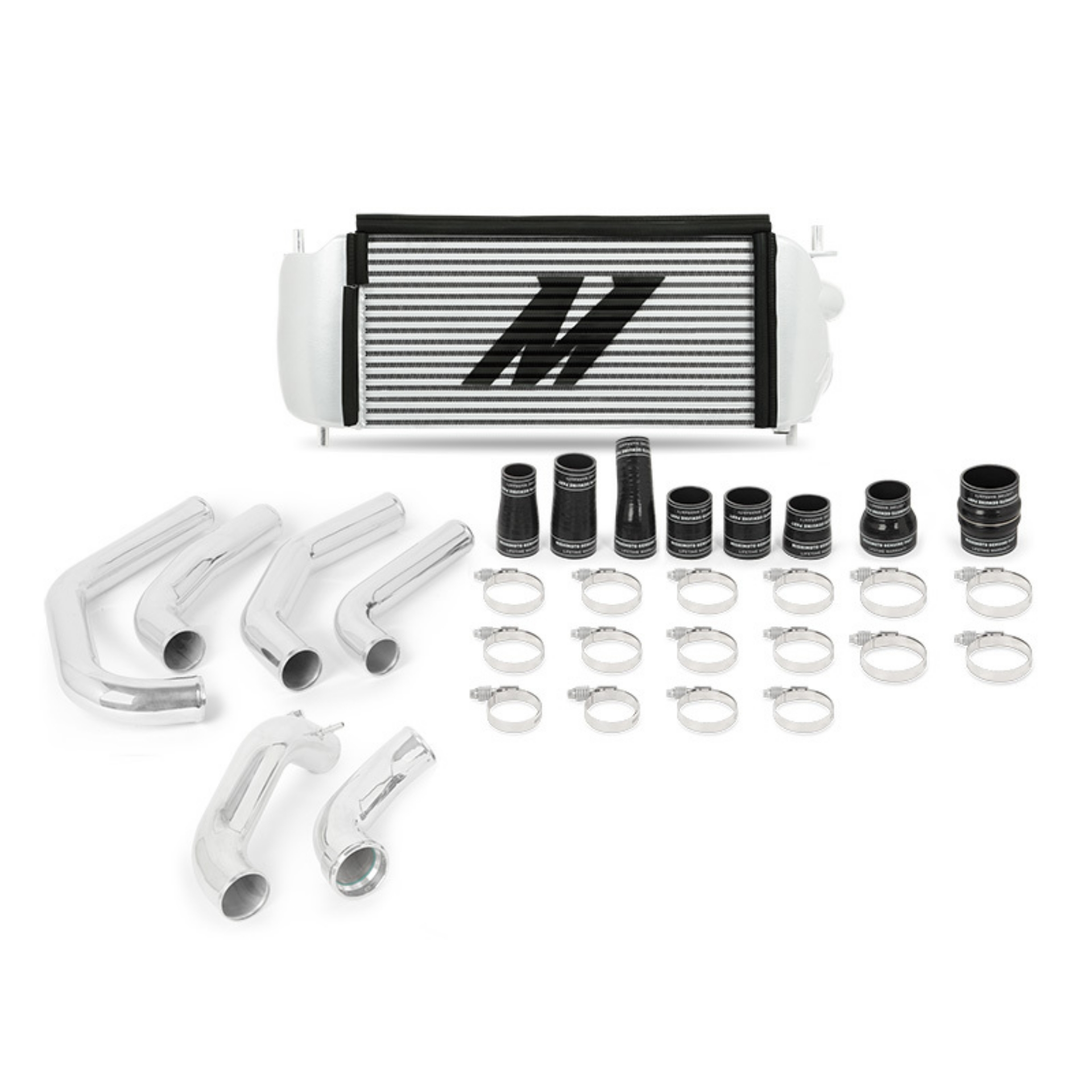 Picture of Mishimoto 15-17 Ford F-150 EcoBoost 2-7L Silver Performance Intercooler Kit w- Polished Pipes