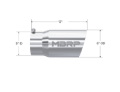 Picture of MBRP Universal Tip 6 O-D- Dual Wall Angled 5 inlet 12 length