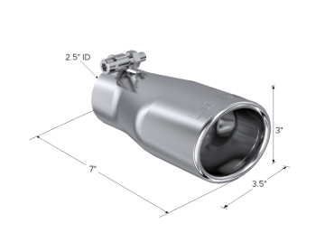 Picture of MBRP Universal Tip 3in O-D- Oval 2 inlet 10 length