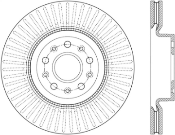 Picture of StopTech 14-18 Cadillac CTS Cryo-Stop Front Premium Rotor