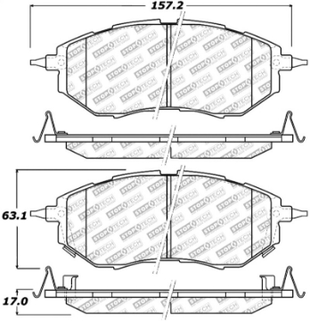 Picture of StopTech 14-15 Subaru Forester 2-0L Street Select Front Brake Pads