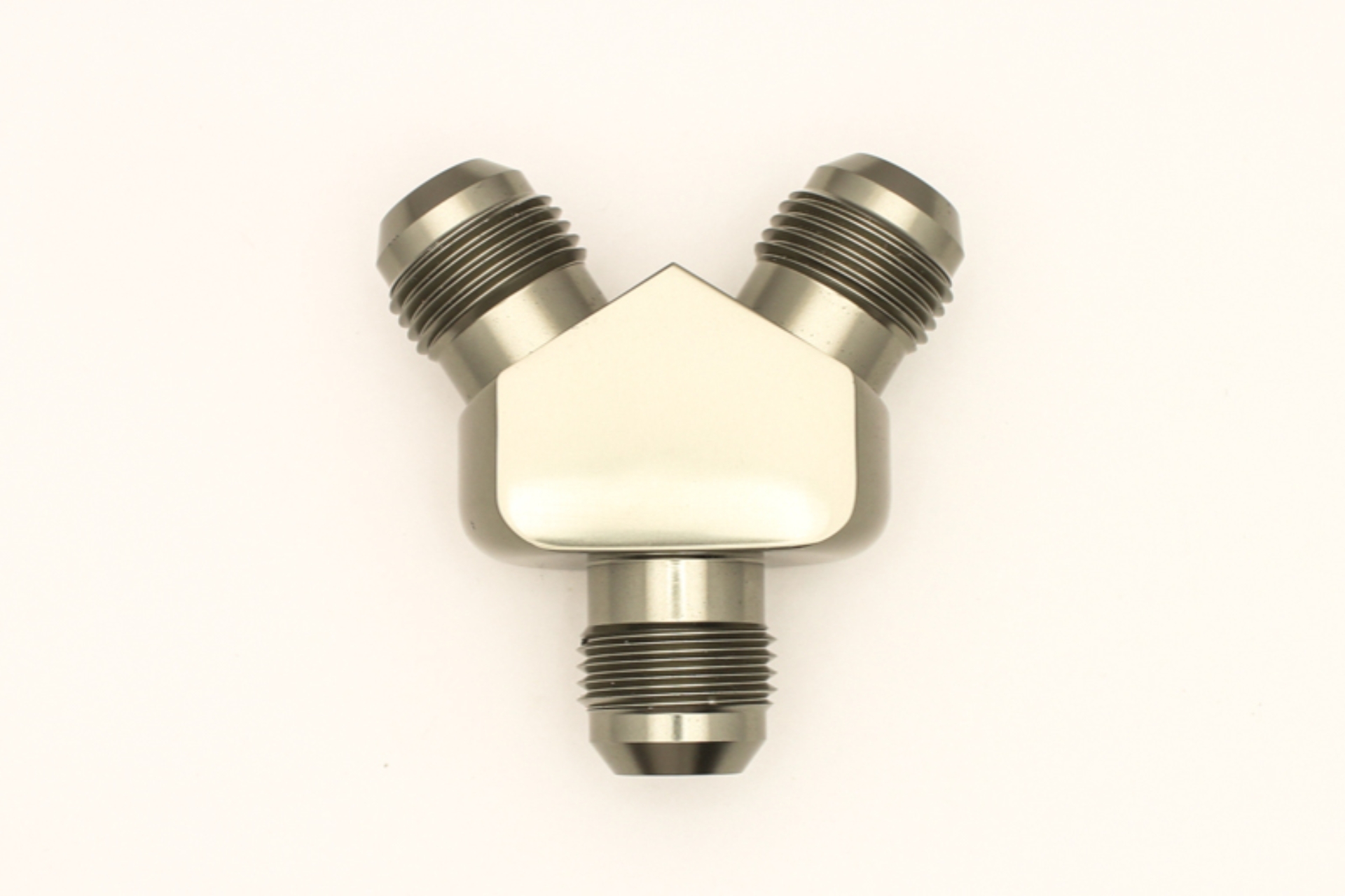 Picture of DeatschWerks 10AN Male Flare + 10AN Male Flare To 10AN Male Flare Y-Block Fitting