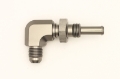 Picture of DeatschWerks 6AN Male Flare To 5-16in- Male Barb Bulkhead Adapter 90-Degree Incl- Nut
