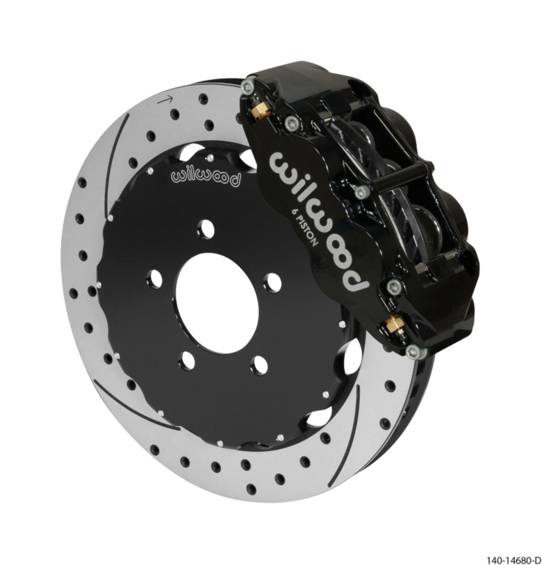 Picture of Wilwood Narrow Superlite 6R Front Big Brake Kit 12-88in Drilled Black 05-11 Ford Crown Victoria