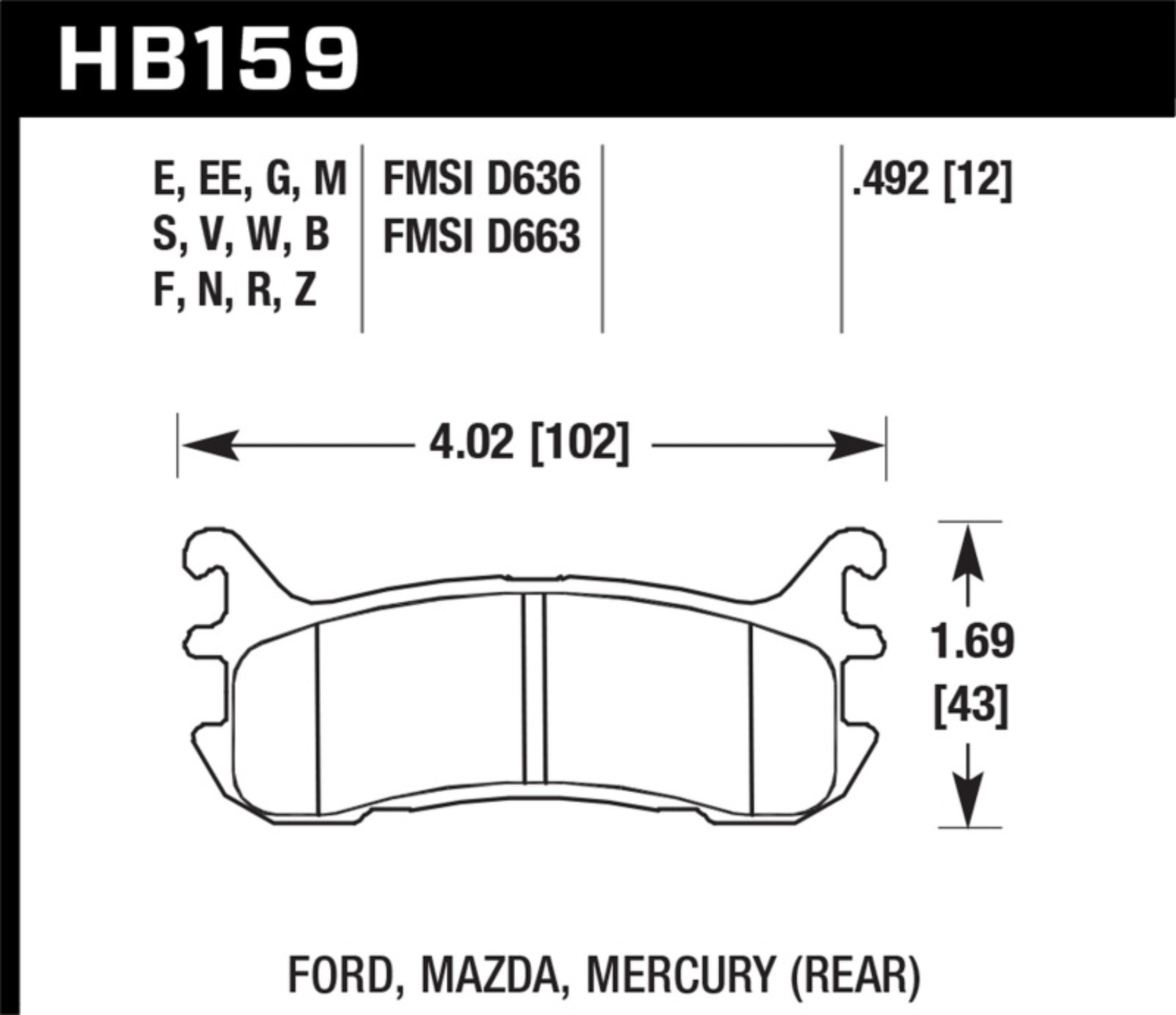 Picture of Hawk 94-05 Mazda Miata - 95-98 Mazda Protege w- Rear Disc Brakes DTC-50 Race Rear Brake Pads