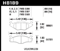 Picture of Hawk 79-84 Volswagen Rabbit - 85-90 Volkswagen Cabriolet DTC-60 Race Front Brake Pads