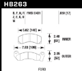 Picture of Hawk 87-93 Ford Mustang GT-LX DTC-60 Race Front Brake Pads