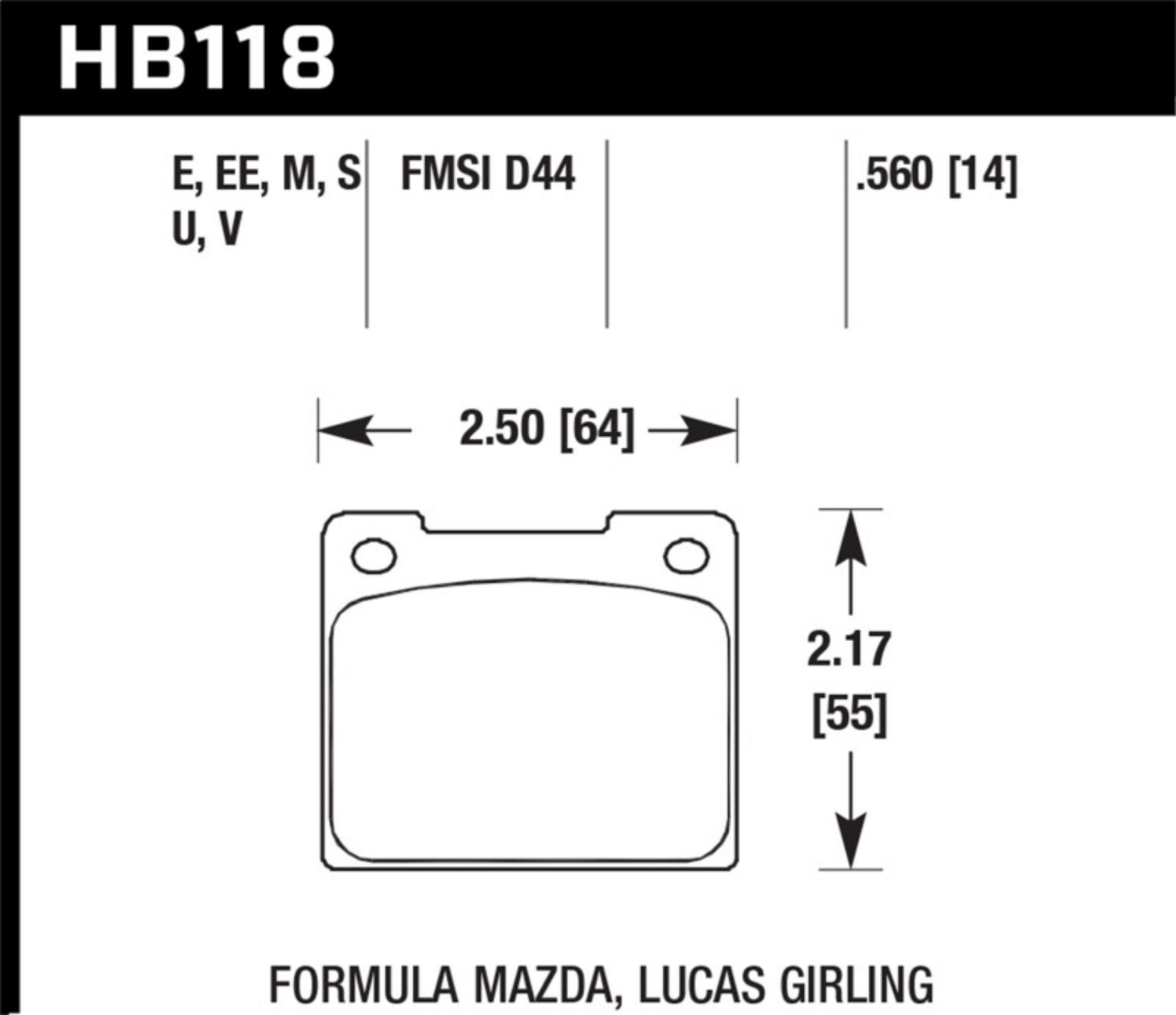Picture of Hawk 65-80 Triumph Spitfire MKIII-MKIV DTC-70 Race Front Brake Pads