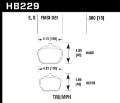 Picture of Hawk 70-73 Triumph Stag - 80-82 Triumph TR8 HT-10 Race Front Brake Pads