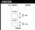 Picture of Hawk 70-73 Triumph Stag - 80-82 Triumph TR8 HT-10 Race Front Brake Pads
