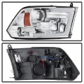 Picture of Spyder 09-16 Dodge Ram 1500 V2 Projector Headlights - Halogen - DRL - Chrome PRO-YD-DR09V2-LBDRL-C