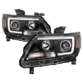 Picture of Spyder 15-17 Chevy Colorado Projector Headlights - Light Bar LED - Black PRO-YD-CCO15-LBDRL-BK