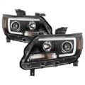 Picture of Spyder 15-17 Chevy Colorado Projector Headlights - Light Bar LED - Black PRO-YD-CCO15-LBDRL-BK